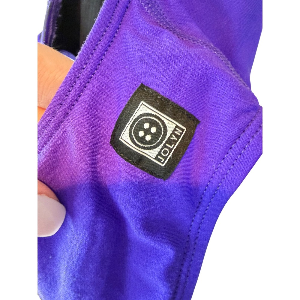 Jolyn Chevy Purple One Piece Swimsuit Fixed Back Training Suit Size 26 USA Made - Picture 2 of 4